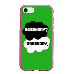 Чехол iPhone 7/8 матовый Green Day Clouds, цвет: 3D-малиновый