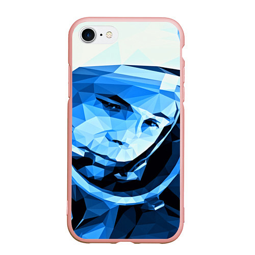 Чехол iPhone 7/8 матовый Gagarin Art / 3D-Светло-розовый – фото 1