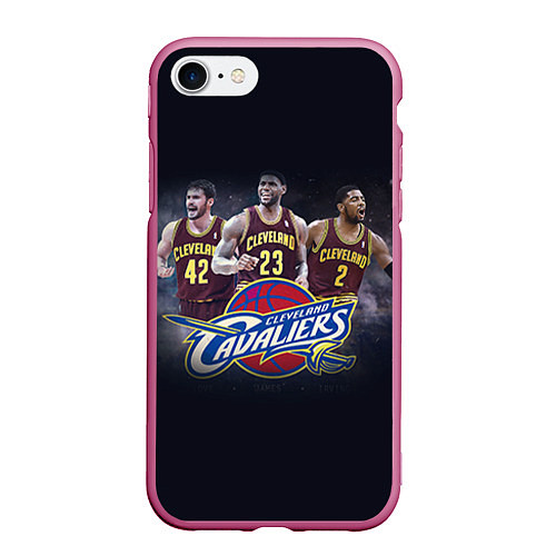 Чехол iPhone 7/8 матовый NBA: Cleveland Cavaliers / 3D-Малиновый – фото 1