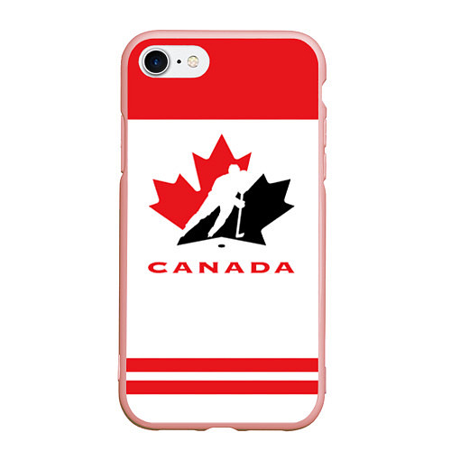 Чехол iPhone 7/8 матовый Canada Team / 3D-Светло-розовый – фото 1