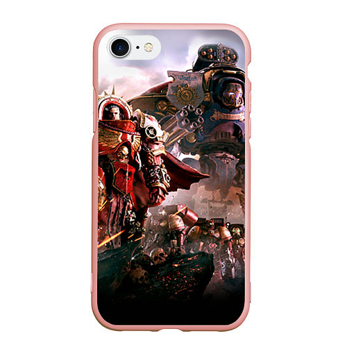 Чехол iPhone 7/8 матовый Warhammer 40k: Angelos / 3D-Светло-розовый – фото 1