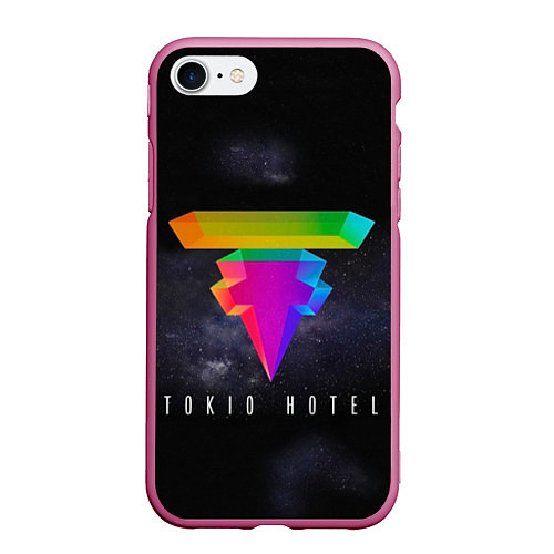Чехол iPhone 7/8 матовый Tokio Hotel: New Symbol / 3D-Малиновый – фото 1