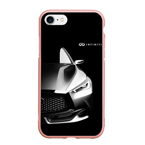 Чехол iPhone 7/8 матовый Infiniti Sport / 3D-Светло-розовый – фото 1