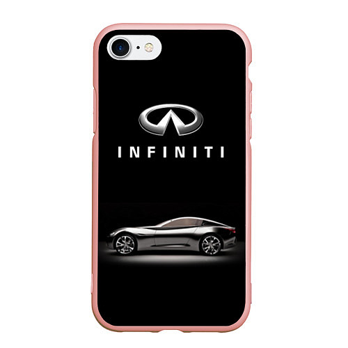 Чехол iPhone 7/8 матовый Infiniti / 3D-Светло-розовый – фото 1