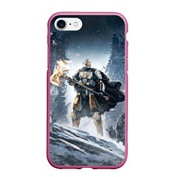 Чехол iPhone 7/8 матовый Rise of Iron, цвет: 3D-малиновый