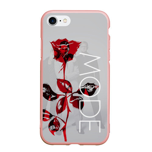 Чехол iPhone 7/8 матовый Depeche Mode: Red Rose / 3D-Светло-розовый – фото 1