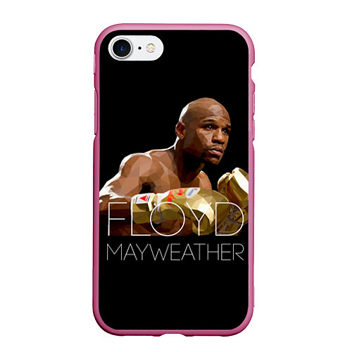 Чехол iPhone 7/8 матовый Floyd Mayweather / 3D-Малиновый – фото 1