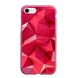 Чехол iPhone 7/8 матовый Розовые грани
