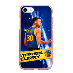 Чехол iPhone 7/8 матовый Golden State Warriors 8, цвет: 3D-светло-розовый