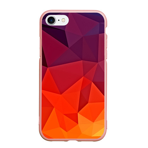Чехол iPhone 7/8 матовый Geometric / 3D-Светло-розовый – фото 1