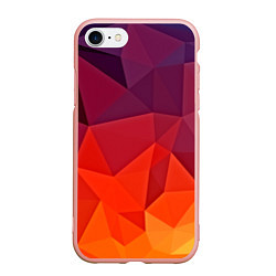 Чехол iPhone 7/8 матовый Geometric, цвет: 3D-светло-розовый