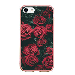 Чехол iPhone 7/8 матовый Бархатные розы, цвет: 3D-светло-розовый