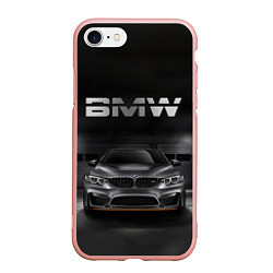 Чехол iPhone 7/8 матовый BMW серебро