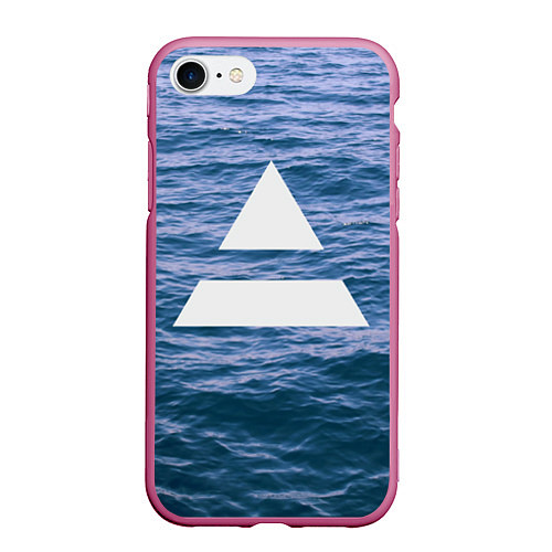 Чехол iPhone 7/8 матовый 30 STM: Ocean / 3D-Малиновый – фото 1