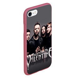 Чехол iPhone 7/8 матовый Bullet For My Valentine, цвет: 3D-малиновый — фото 2