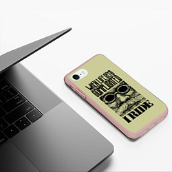 Чехол iPhone 7/8 матовый I ride, цвет: 3D-светло-розовый — фото 2