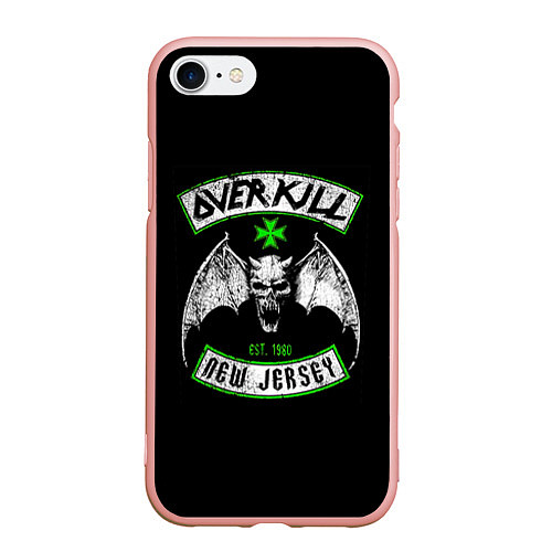 Чехол iPhone 7/8 матовый Overkill: New Jersey / 3D-Светло-розовый – фото 1