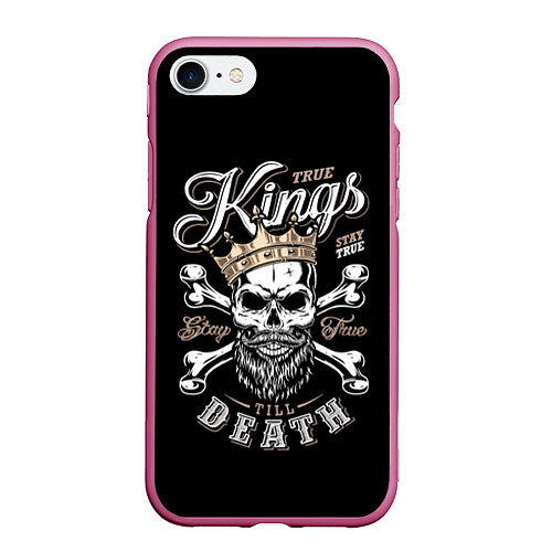 Чехол iPhone 7/8 матовый Kings death / 3D-Малиновый – фото 1