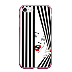 Чехол iPhone 7/8 матовый Pop art girl