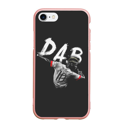 Чехол iPhone 7/8 матовый Paul Pogba: Dab / 3D-Светло-розовый – фото 1