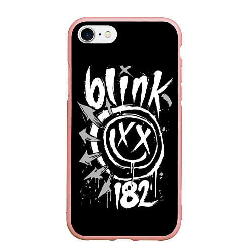 Чехол iPhone 7/8 матовый Blink-182 / 3D-Светло-розовый – фото 1