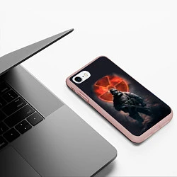 Чехол iPhone 7/8 матовый STALKER: Red Sun, цвет: 3D-светло-розовый — фото 2