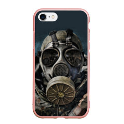 Чехол iPhone 7/8 матовый STALKER: Mask, цвет: 3D-светло-розовый
