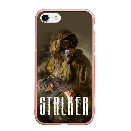 Чехол iPhone 7/8 матовый STALKER: Warrior / 3D-Светло-розовый – фото 1