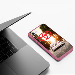 Чехол iPhone 7/8 матовый Red, цвет: 3D-малиновый — фото 2