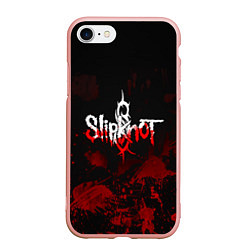 Чехол iPhone 7/8 матовый Slipknot: Blood Blemishes, цвет: 3D-светло-розовый