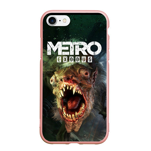 Чехол iPhone 7/8 матовый Metro Exodus / 3D-Светло-розовый – фото 1