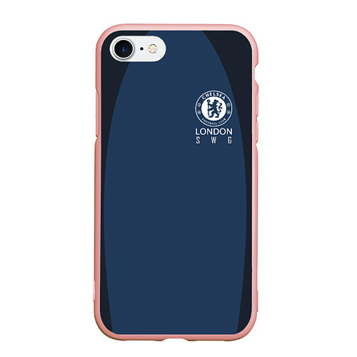 Чехол iPhone 7/8 матовый Chelsea FC: London SW6 / 3D-Светло-розовый – фото 1