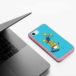 Чехол iPhone 7/8 матовый Семейка Симпсонов 2, цвет: 3D-баблгам — фото 2