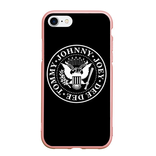 Чехол iPhone 7/8 матовый The Ramones / 3D-Светло-розовый – фото 1