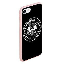 Чехол iPhone 7/8 матовый The Ramones, цвет: 3D-светло-розовый — фото 2
