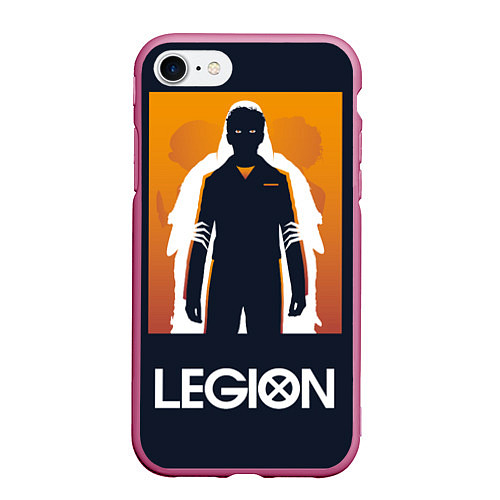 Чехол iPhone 7/8 матовый Legion: Shadow man / 3D-Малиновый – фото 1