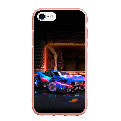 Чехол iPhone 7/8 матовый Rocket League / 3D-Светло-розовый – фото 1