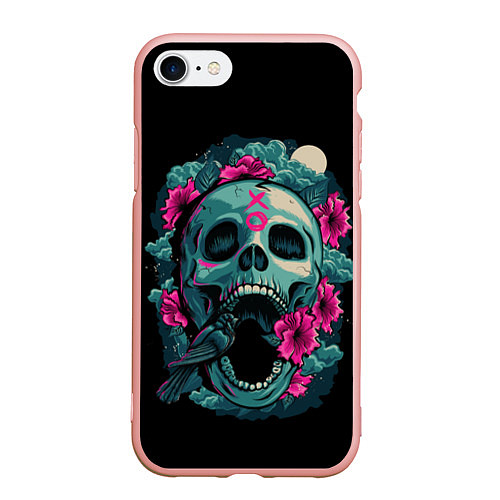 Чехол iPhone 7/8 матовый Dia de Muertos / 3D-Светло-розовый – фото 1