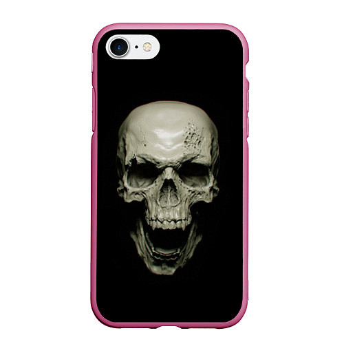Чехол iPhone 7/8 матовый Череп вампира / 3D-Малиновый – фото 1