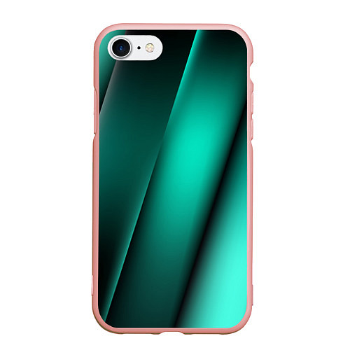 Чехол iPhone 7/8 матовый Emerald lines / 3D-Светло-розовый – фото 1