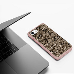 Чехол iPhone 7/8 матовый Зомби котики, цвет: 3D-светло-розовый — фото 2