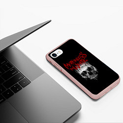 Чехол iPhone 7/8 матовый MIW Skull, цвет: 3D-светло-розовый — фото 2