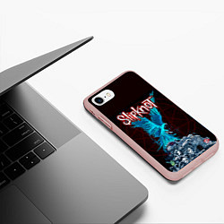Чехол iPhone 7/8 матовый Орел группа Slipknot, цвет: 3D-светло-розовый — фото 2