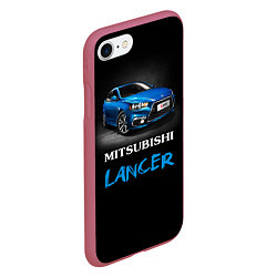 Чехол iPhone 7/8 матовый Mitsubishi Lancer, цвет: 3D-малиновый — фото 2