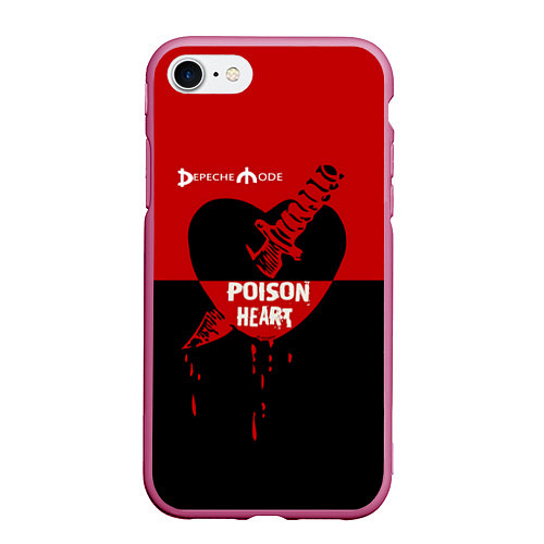 Чехол iPhone 7/8 матовый Poison heart / 3D-Малиновый – фото 1