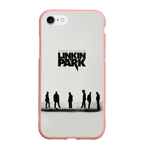 Чехол iPhone 7/8 матовый Группа Linkin Park / 3D-Светло-розовый – фото 1