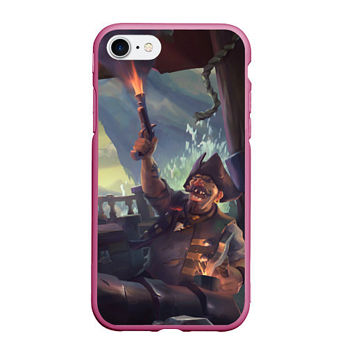 Чехол iPhone 7/8 матовый Sea of thieves / 3D-Малиновый – фото 1