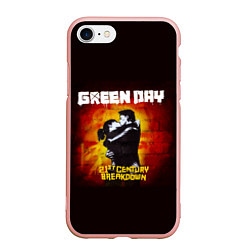 Чехол iPhone 7/8 матовый Поцелуй Green Day, цвет: 3D-светло-розовый