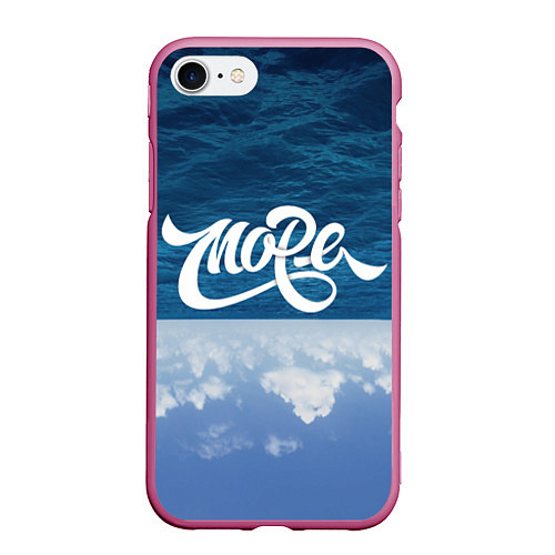 Чехол iPhone 7/8 матовый Море / 3D-Малиновый – фото 1