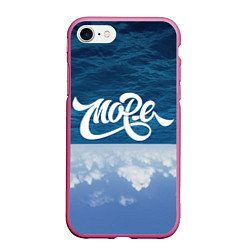 Чехол iPhone 7/8 матовый Море, цвет: 3D-малиновый